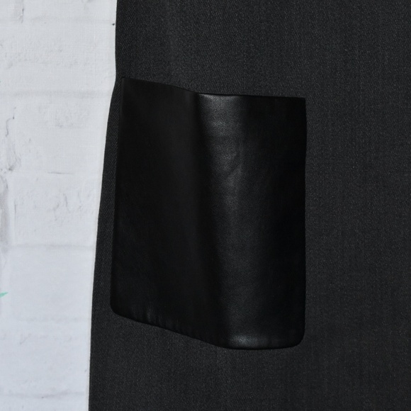 J CREW FAUX LEATHER POCKET SHIFT DRESS Size 12 - Picture 3 of 6